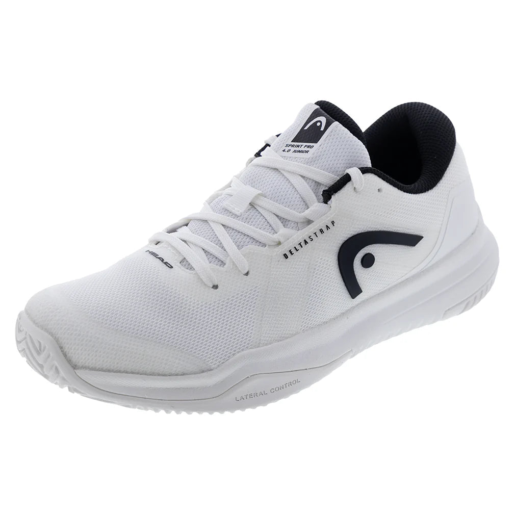 Juniors Sprint Pro 4.0 Tennis Shoes White and Black - Bell Racket Store