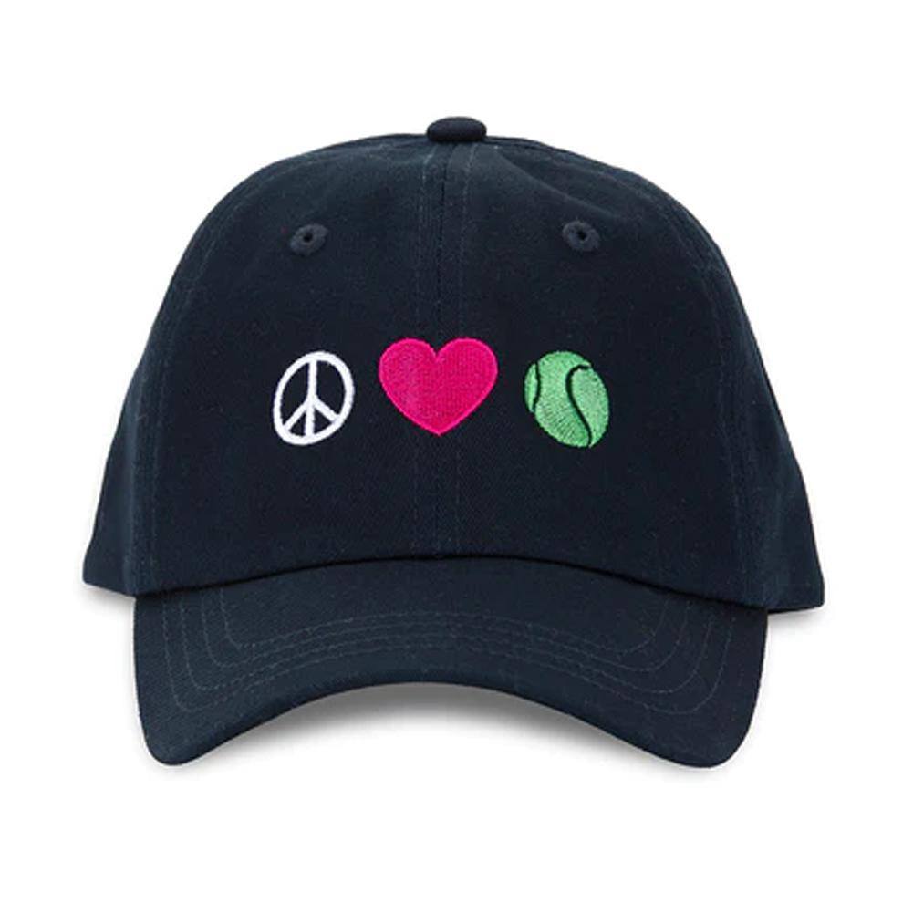 Kids Tennis Camper Hat Peace Love Tennis - Bell Racket Store