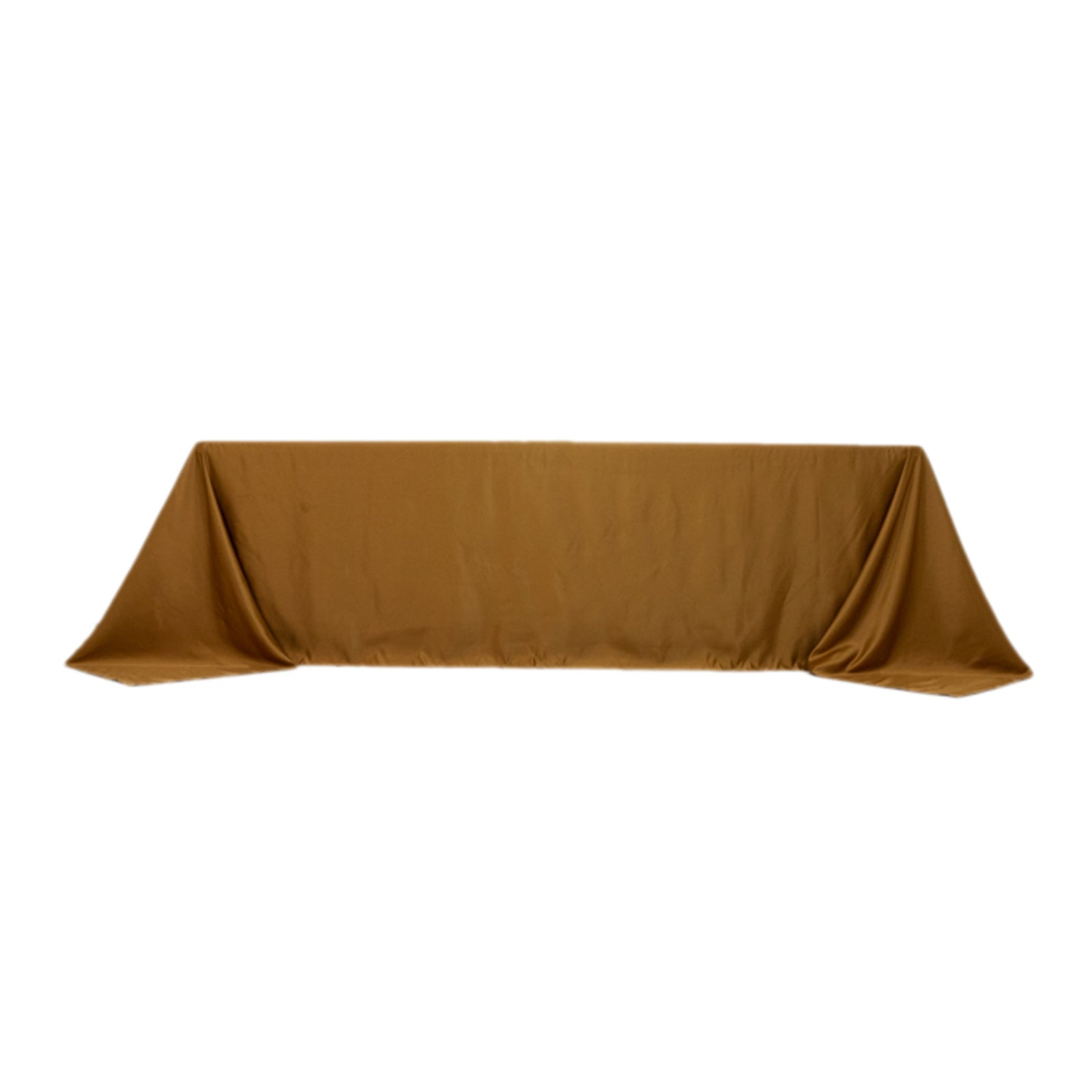 Lamour Satin 90"x156" Rectangle Tablecloth Gold - Luxurious, Soft Seamless Table Cover for Stylish Settings - Bell Racket Store
