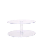 2-Tier Acrylic Round Cake Stand Set Clear - Chic Versatile Cupcake Holder Dessert Display Pedestal for Wedding Buffet & Catering Displays 18"