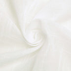 Faux Linen 120" Round Tablecloth White - Modern Slubby Texture with Wrinkle-Resistant Appeal Seamless Table Cover