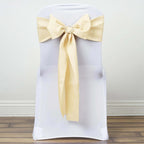 5 Pack Polyester Chair Sashes Beige 6"x108"