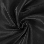 Satin Rectangular 60"x126" Tablecloth Black - Smooth and Lustrous Table Cover