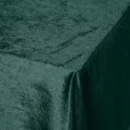 Premium Velvet 90"x156" Rectangle Tablecloth Hunter Emerald Green - Reusable Soft & Seamless Table Cover