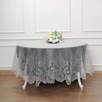 Lace 90" Round Tablecloth Ivory - Premium Design for Versatile Table Decor