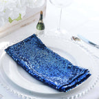 Sequin 20"x20" Napkin Navy Blue - Shimmering Dinner Napkin