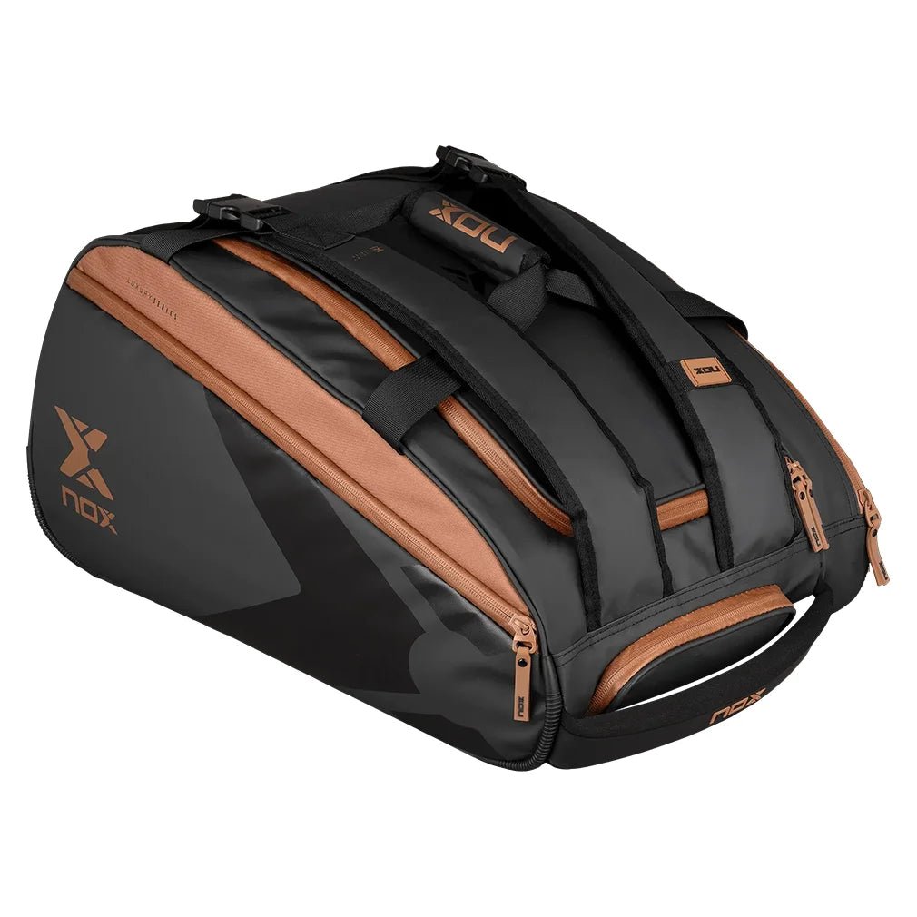 Luxury Open Series Padel Bag Black and Brown - Bell Racket Store