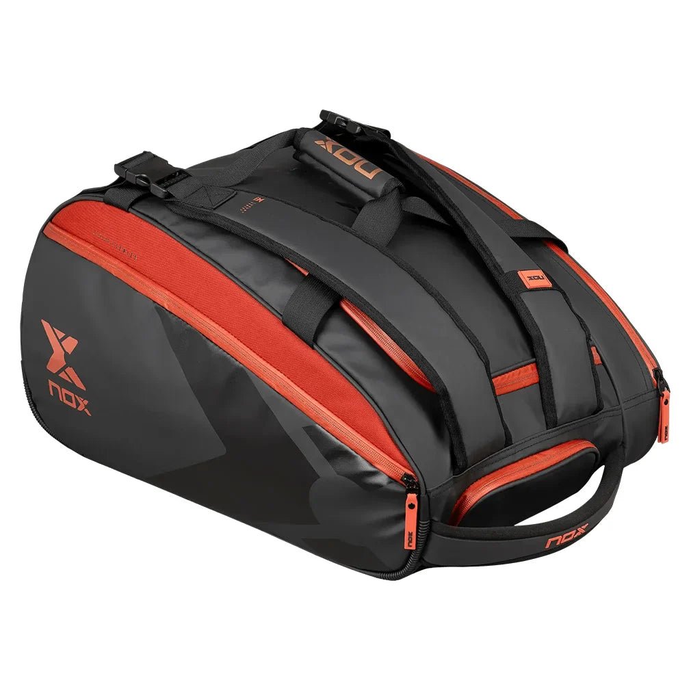 Luxury Open Series Padel Bag Black and Red - Bell Racket Store