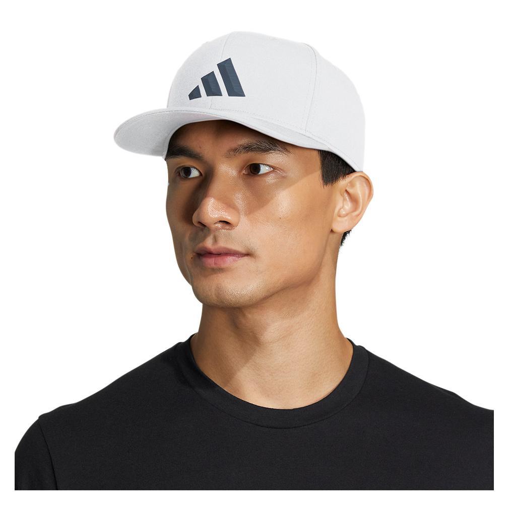 Men's 3 - Bar Snapback 2.0 Hat White and Onyx Grey - Bell Racket Store