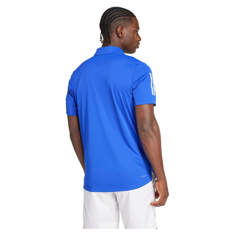 Mens 3 Stripe Tennis Polo Lucid Blue - Bell Racket Store
