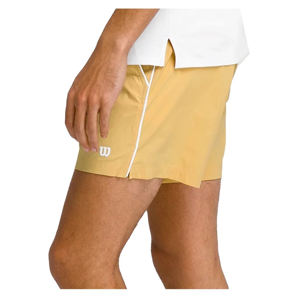 Men's 6 inch Unlined Volley Tennis Shorts Golden - Bell Racket Store