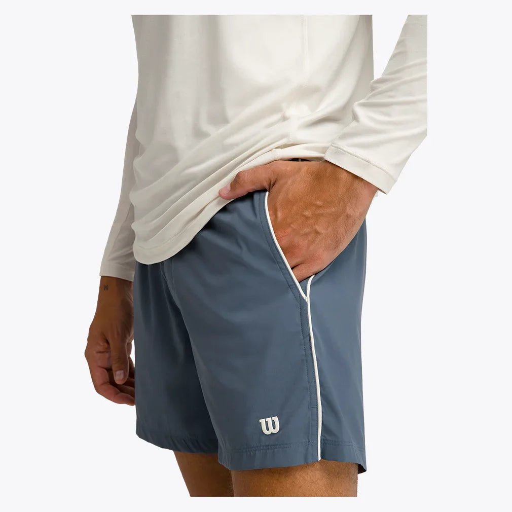 Men's 6 inch Unlined Volley Tennis Shorts Slate Blue - Bell Racket Store