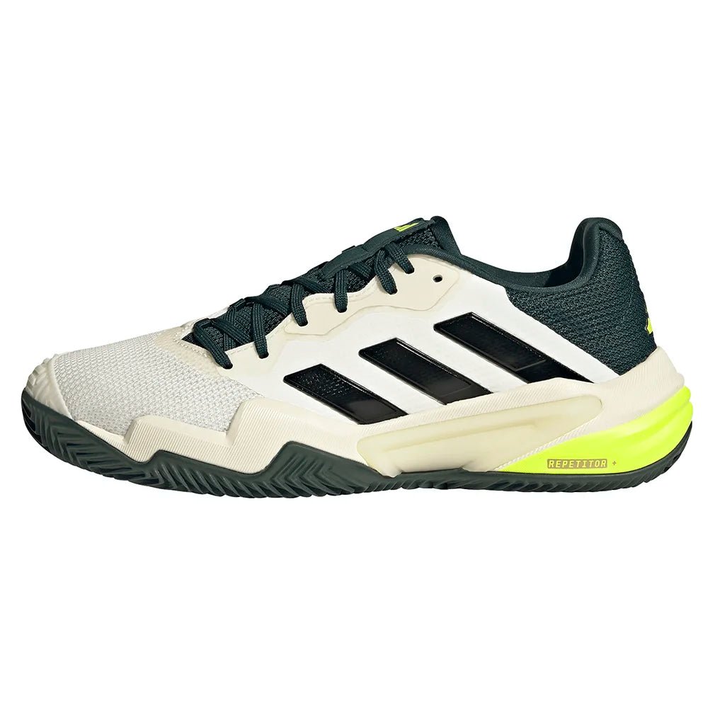 Men's Barricade 13 Clay Tennis Shoes Off White and Core Black - Bell Racket Store