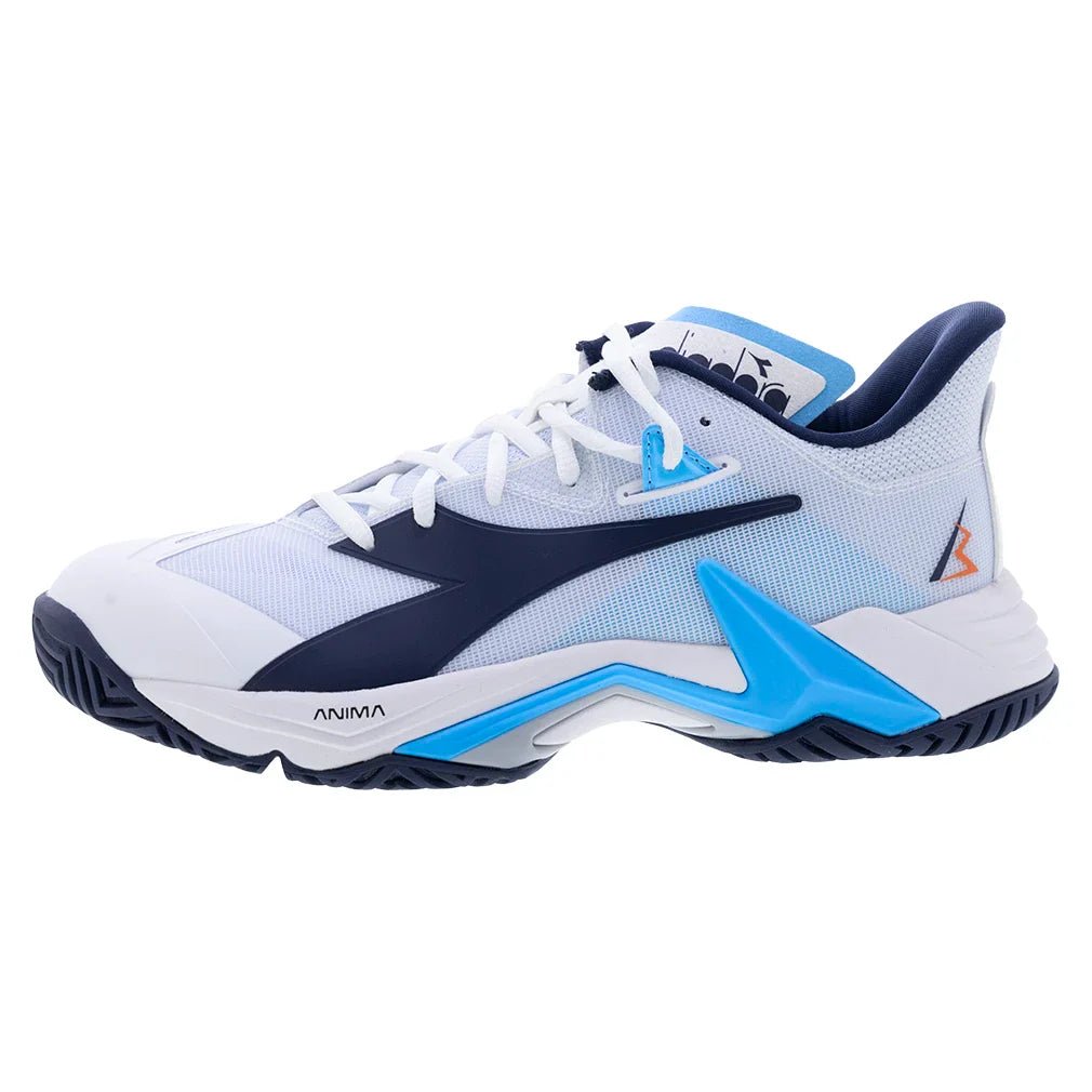Men's B.Icon 3 Tennis Shoes White and Blue Corsair - Bell Racket Store