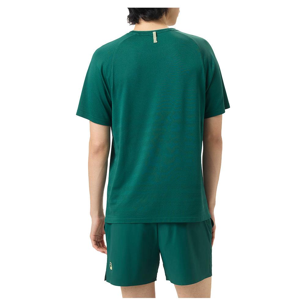 Men's Center Court Ace Seamless Tennis Crew Rainforest and Iceberg Green - Bell Racket Store