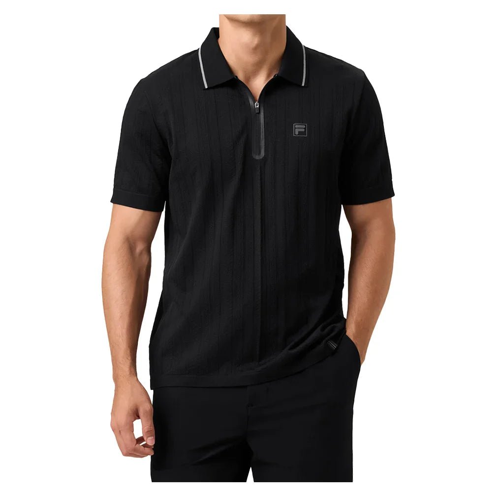 Men's Challenger Cable Zip Tennis Polo - Bell Racket Store