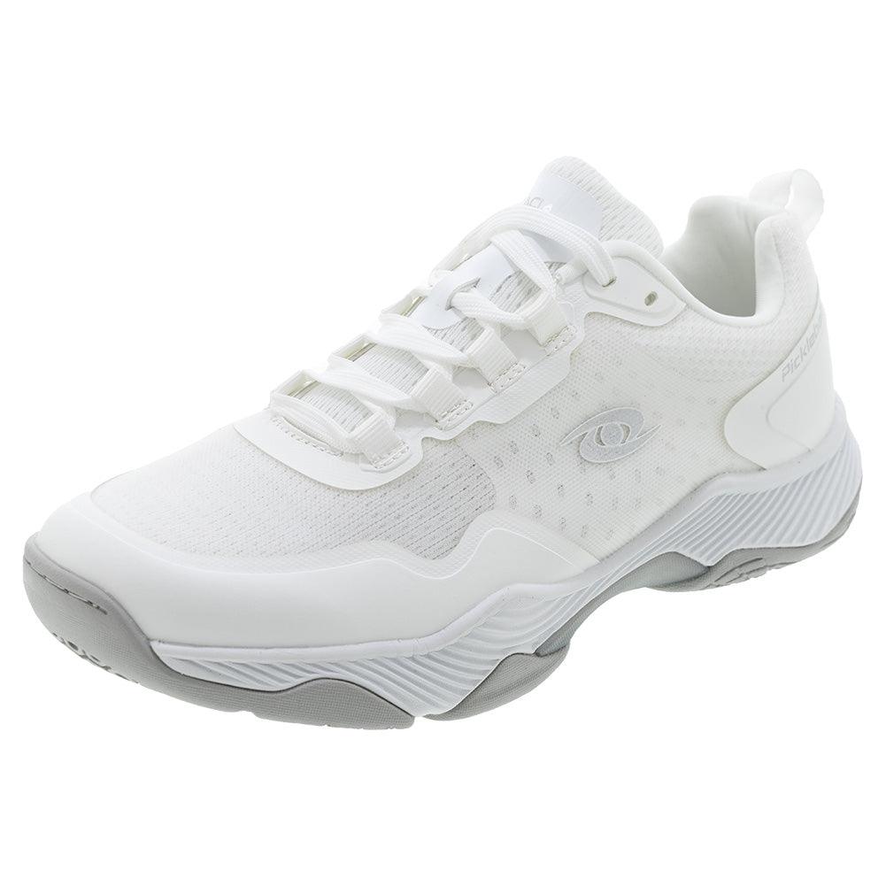 Men's Clear Shot Quicksilver Pickleball Shoes White and Silver - Bell Racket Store