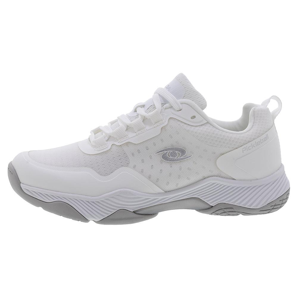 Men's Clear Shot Quicksilver Pickleball Shoes White and Silver - Bell Racket Store