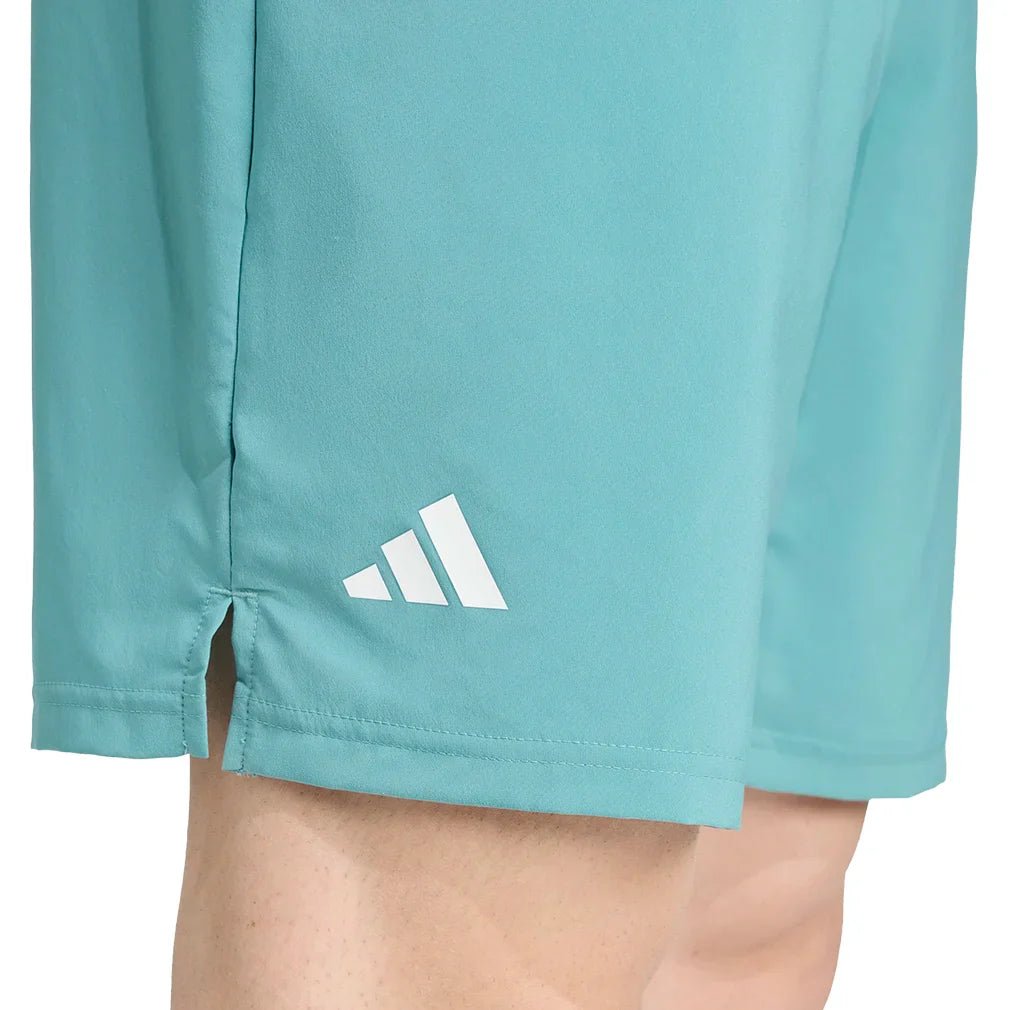 Men's Club 3 Stripes 9 Inch Tennis Short Powder Teal - Bell Racket Store
