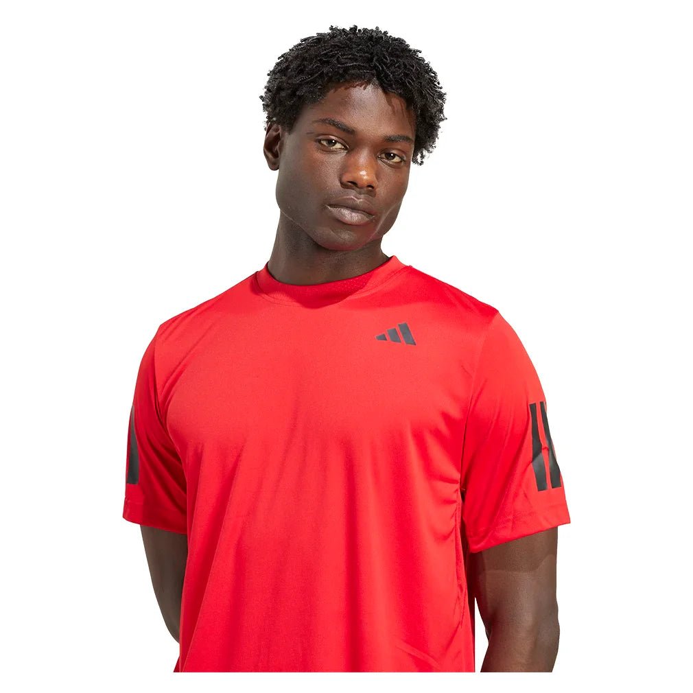 Men's Club 3 Stripes Tennis Top Better Scarlet - Bell Racket Store