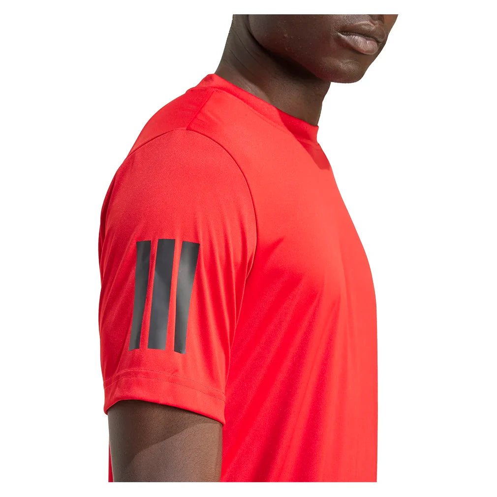 Men's Club 3 Stripes Tennis Top Better Scarlet - Bell Racket Store