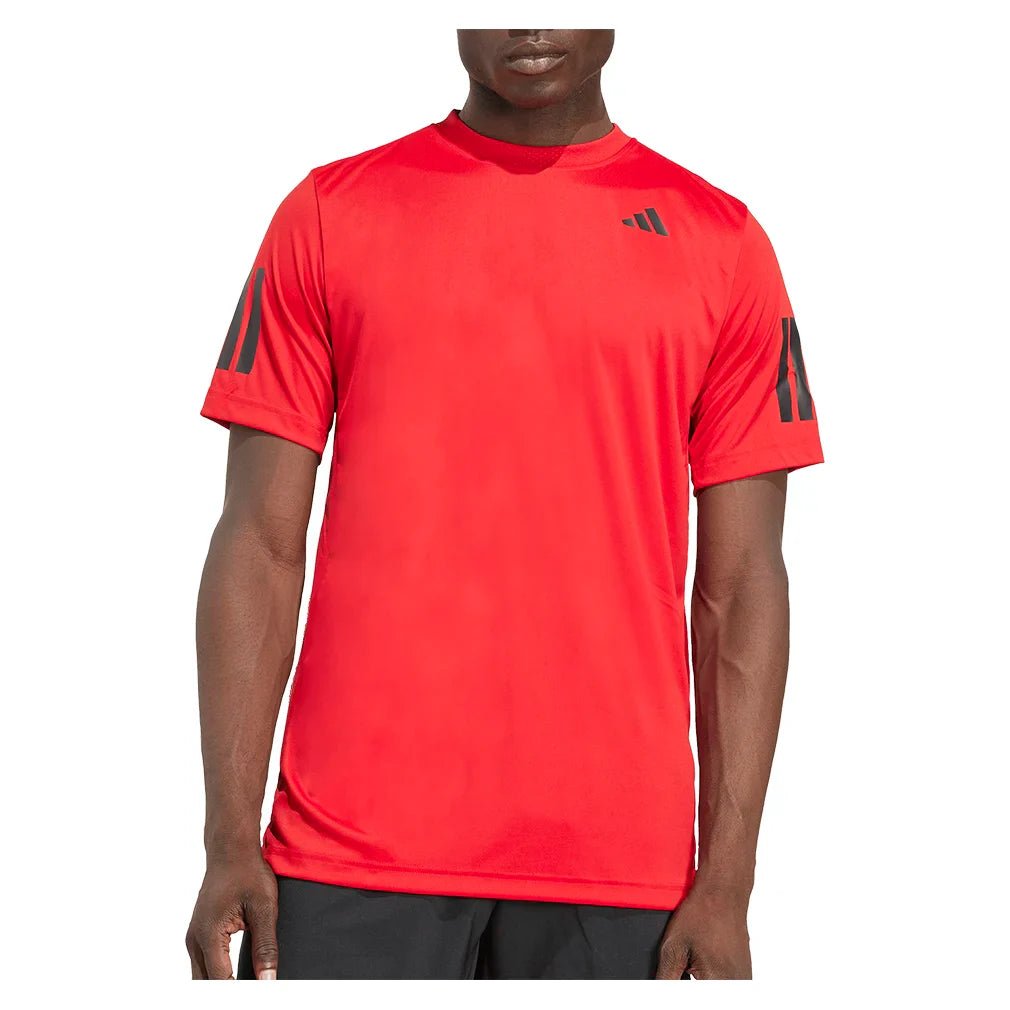 Men's Club 3 Stripes Tennis Top Better Scarlet - Bell Racket Store