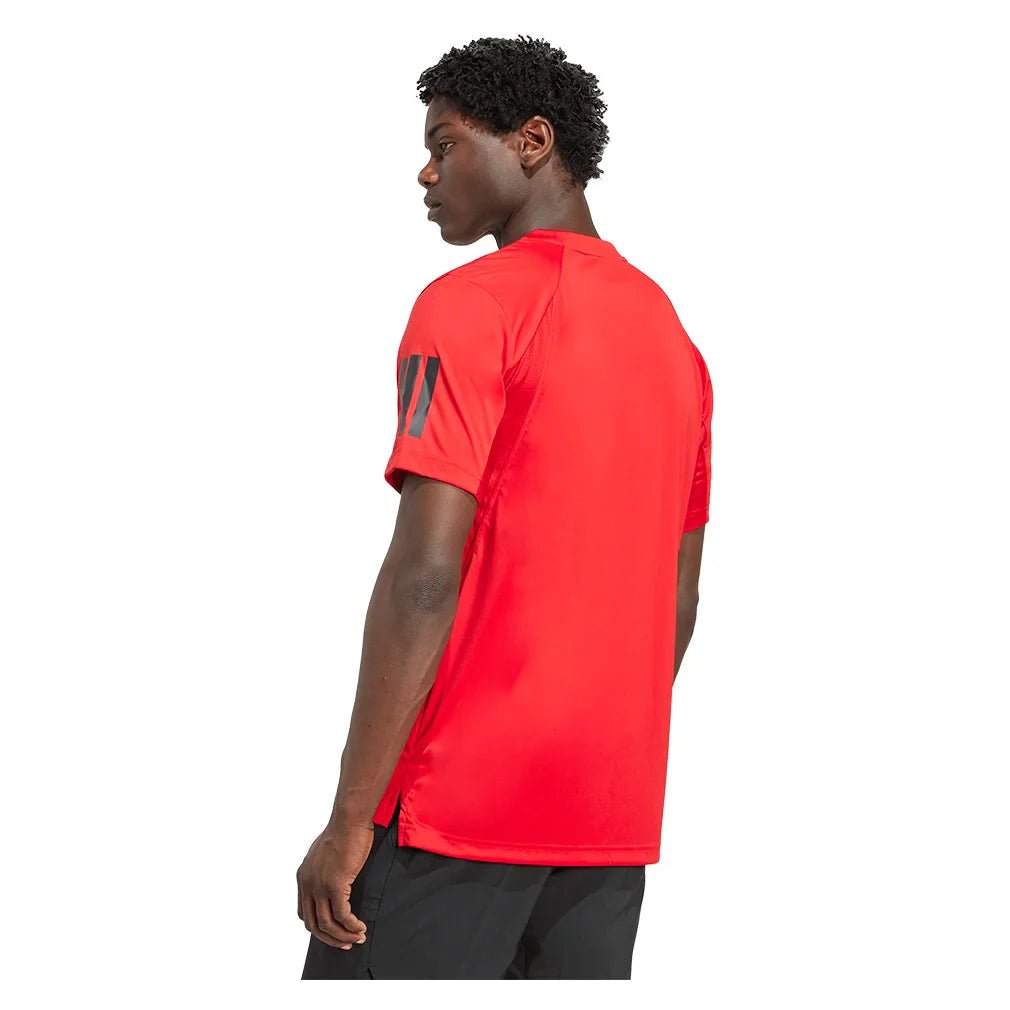 Men's Club 3 Stripes Tennis Top Better Scarlet - Bell Racket Store