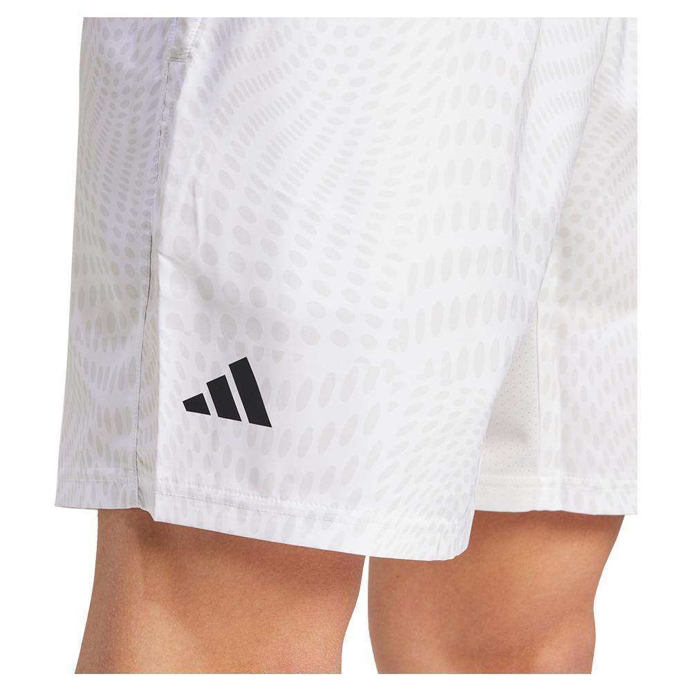 Mens Club Graphic 7 Inch Tennis Shorts White and Dash Grey - Bell Racket Store