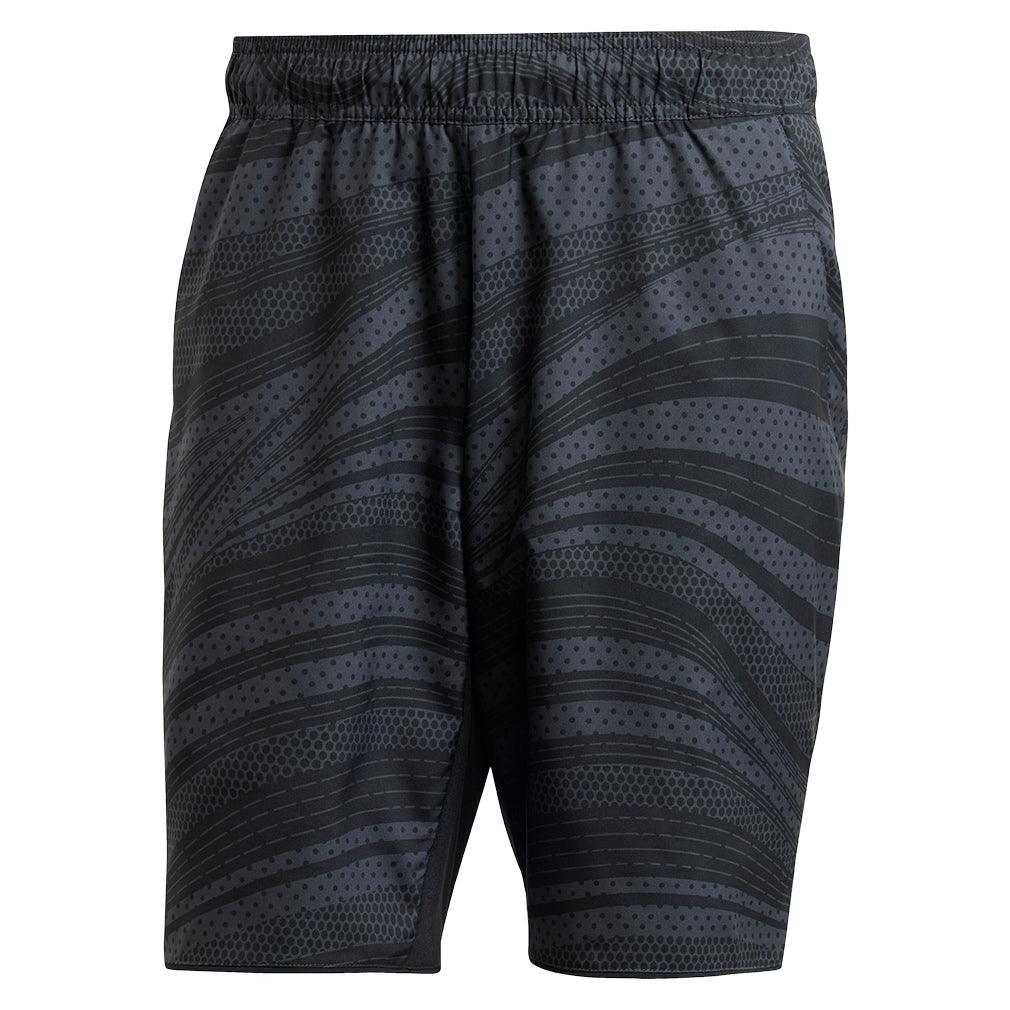 Men's Club Graphic 9 inch Tennis Shorts Carbon and Black - Bell Racket Store
