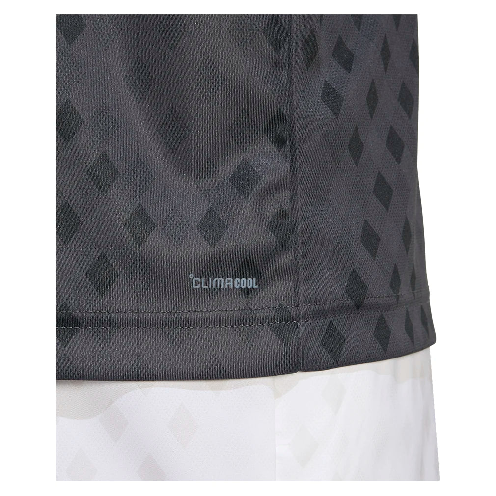 Men's Club Graphic Tennis Polo Carbon and Black - Bell Racket Store