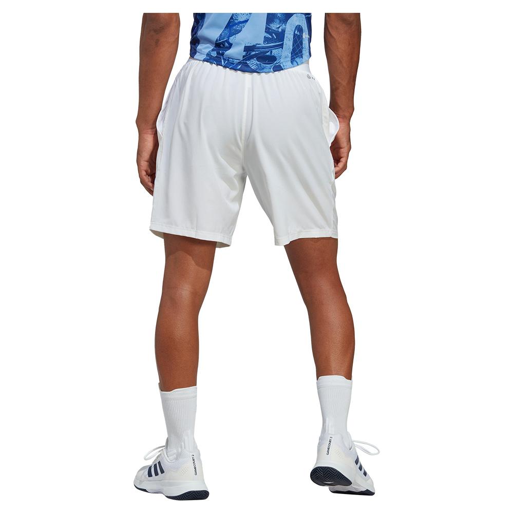 Men's Club Stretch Woven 7 Inch Tennis Shorts White - Bell Racket Store