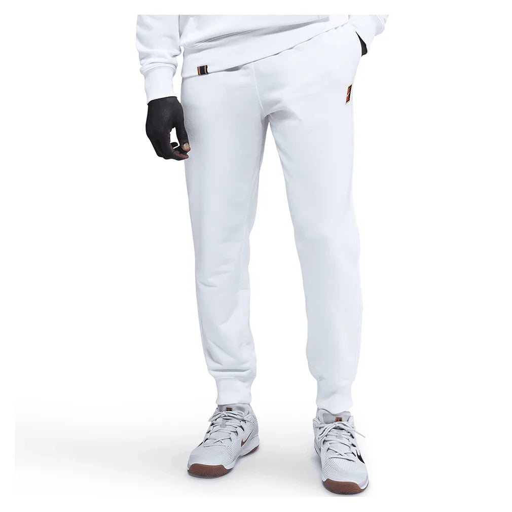 Men's Court Dri - FIT Heritage Fleece Tennis Jogger Pant White - Bell Racket Store