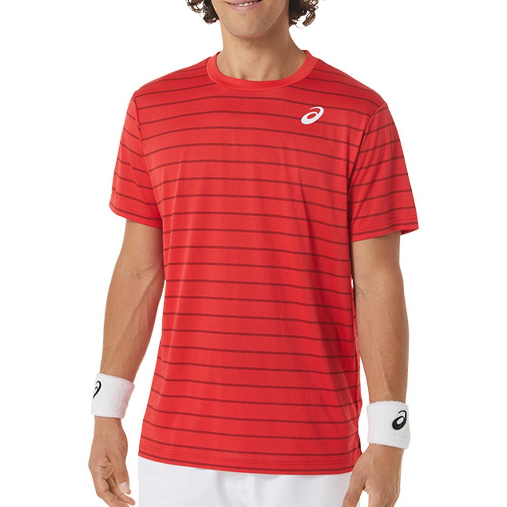 Men's Court Stripe Short Sleeve Tennis Top - Bell Racket Store