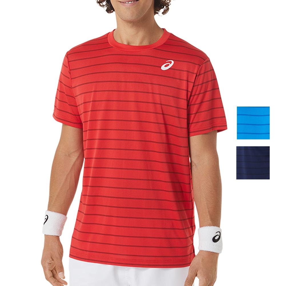 Men's Court Stripe Short Sleeve Tennis Top - Bell Racket Store