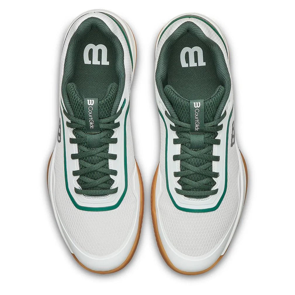 Men's CourtGlide Tennis Shoes White and Sycamore - Bell Racket Store