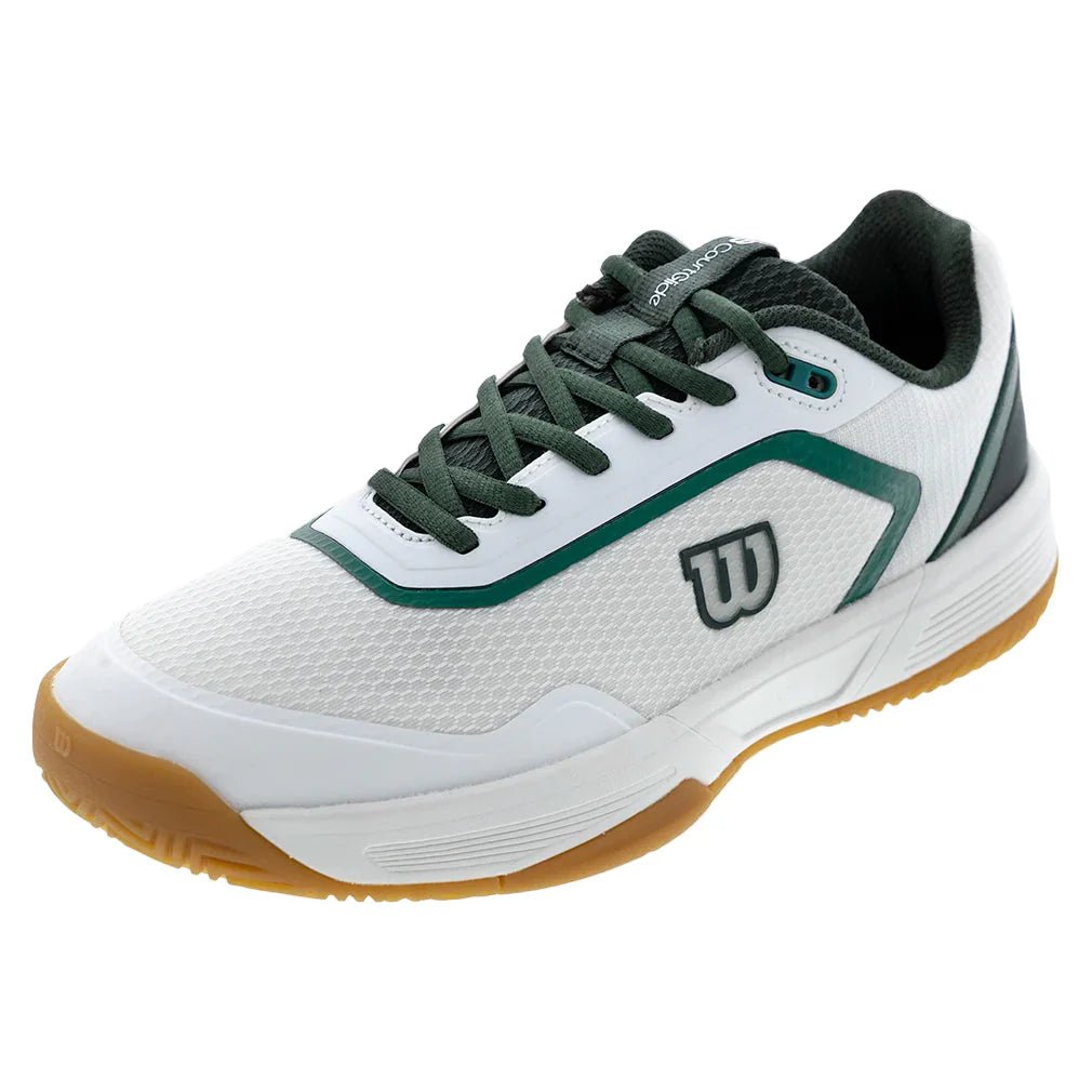 Men's CourtGlide Tennis Shoes White and Sycamore - Bell Racket Store