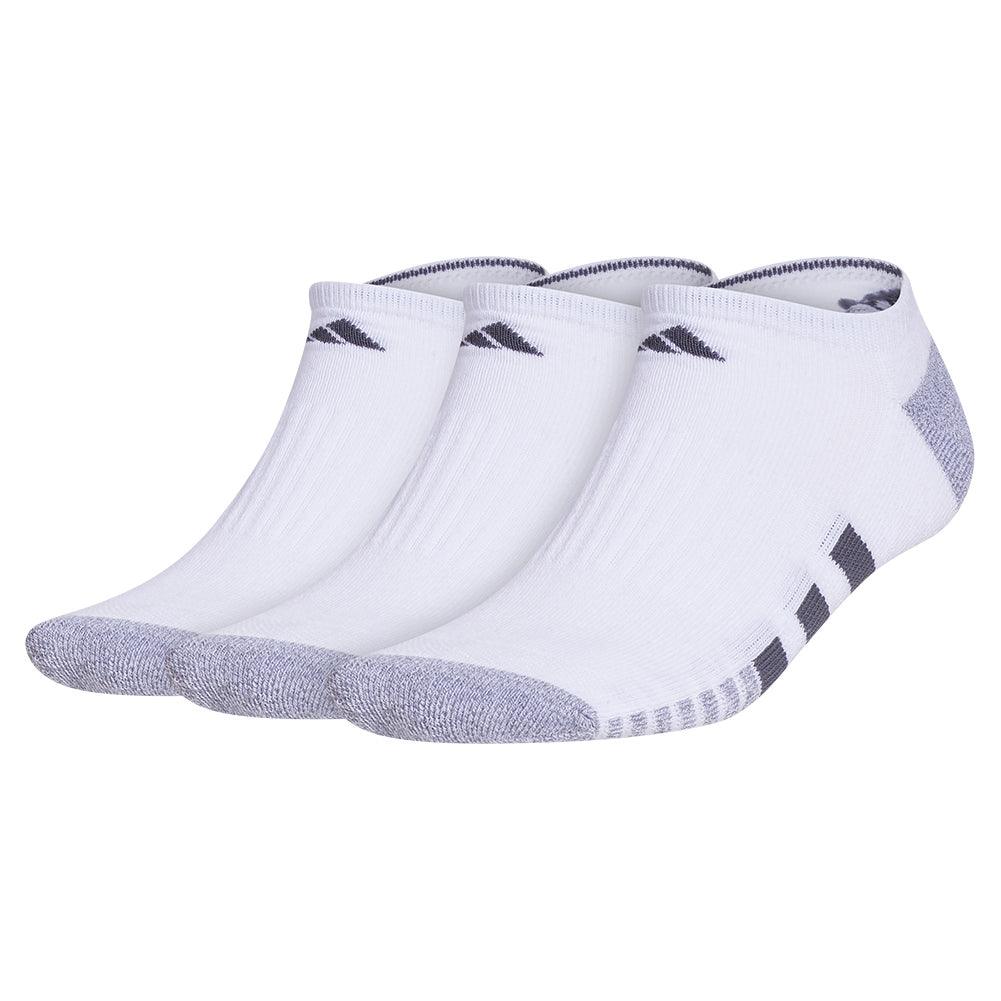 Men's Cushioned 3.0 3 Pack No Show Tennis Socks White and Onix Grey - Bell Racket Store