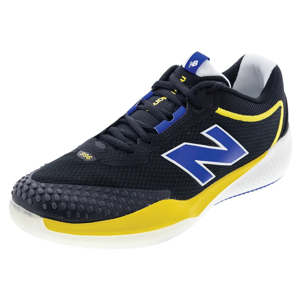 Men's FuelCell 996v6 D Width Tennis Shoes Black and Blue Gemstone - Bell Racket Store