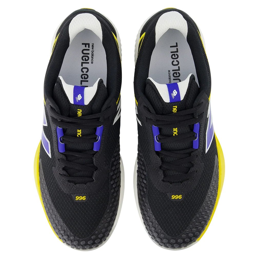 Men's FuelCell 996v6 D Width Tennis Shoes Black and Blue Gemstone - Bell Racket Store