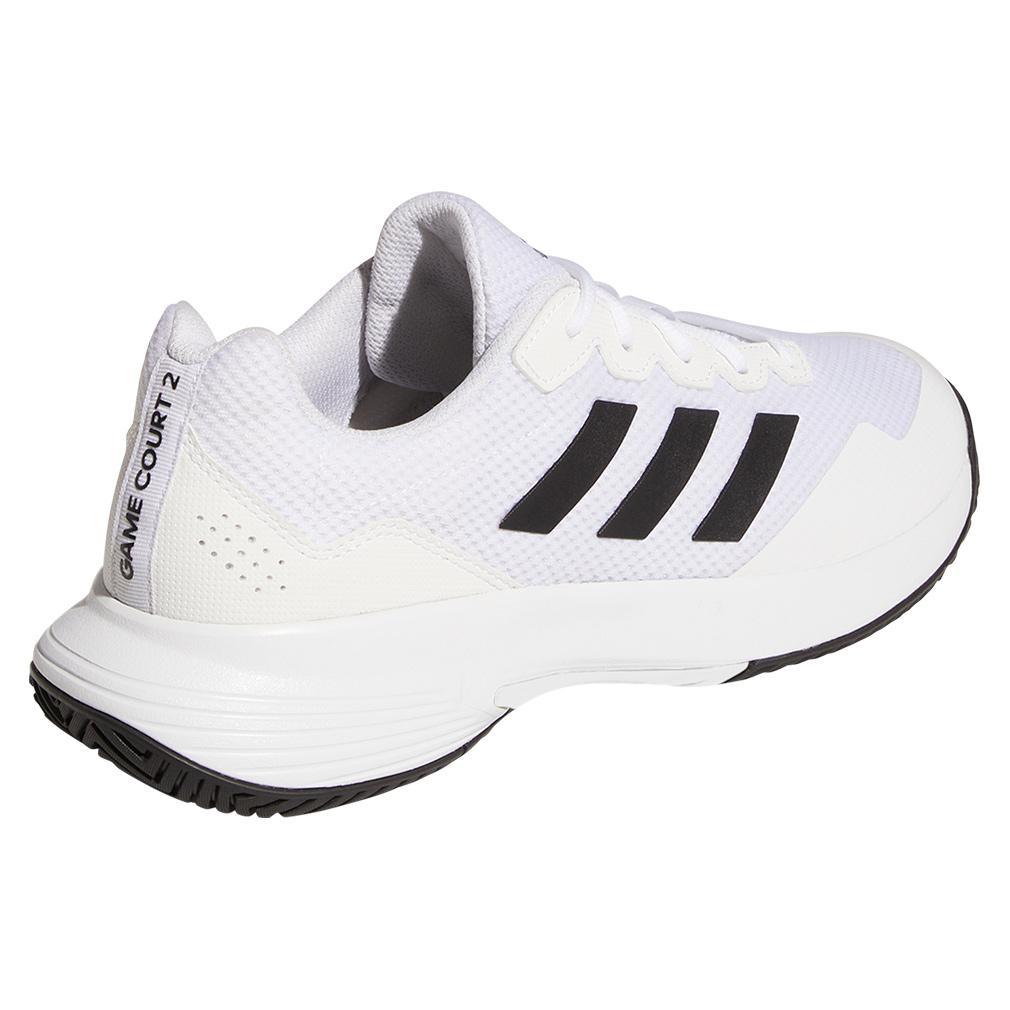Men's GameCourt 2 Tennis Shoes Footwear White and Core Black - Bell Racket Store