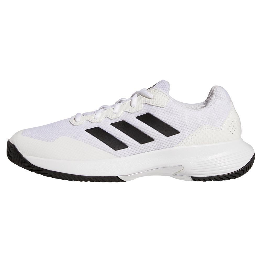 Men's GameCourt 2 Tennis Shoes Footwear White and Core Black - Bell Racket Store