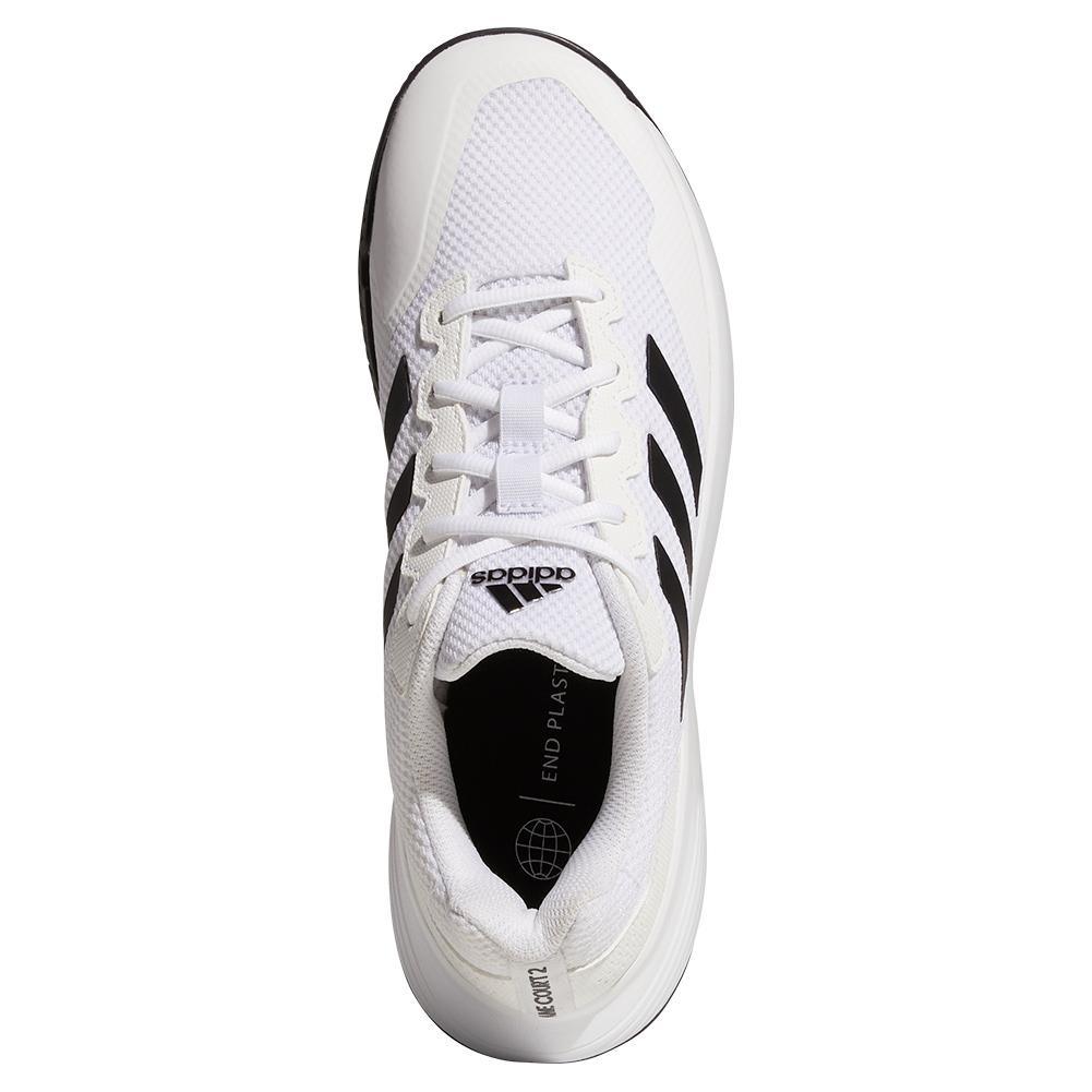 Men's GameCourt 2 Tennis Shoes Footwear White and Core Black - Bell Racket Store