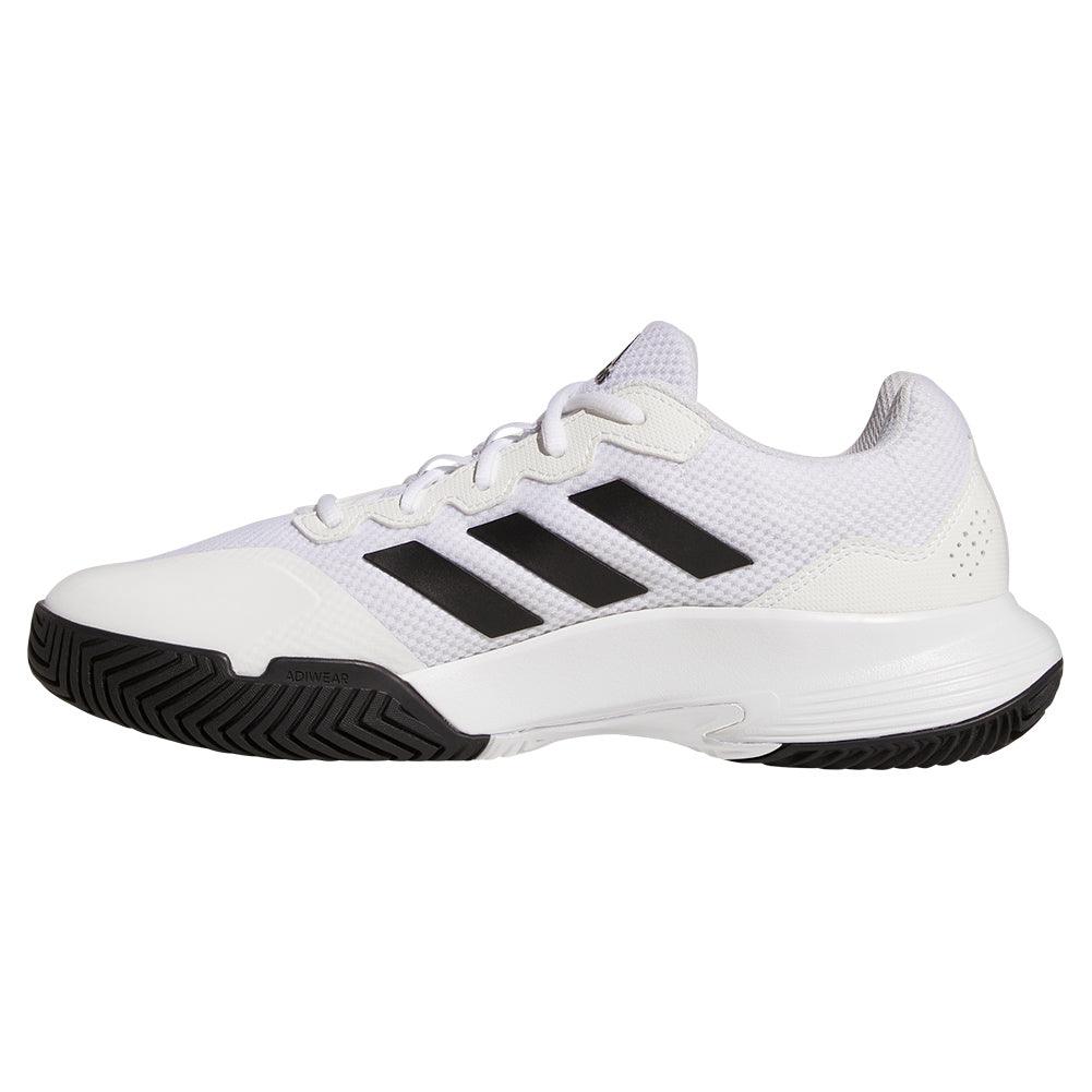 Men's GameCourt 2 Tennis Shoes Footwear White and Core Black - Bell Racket Store