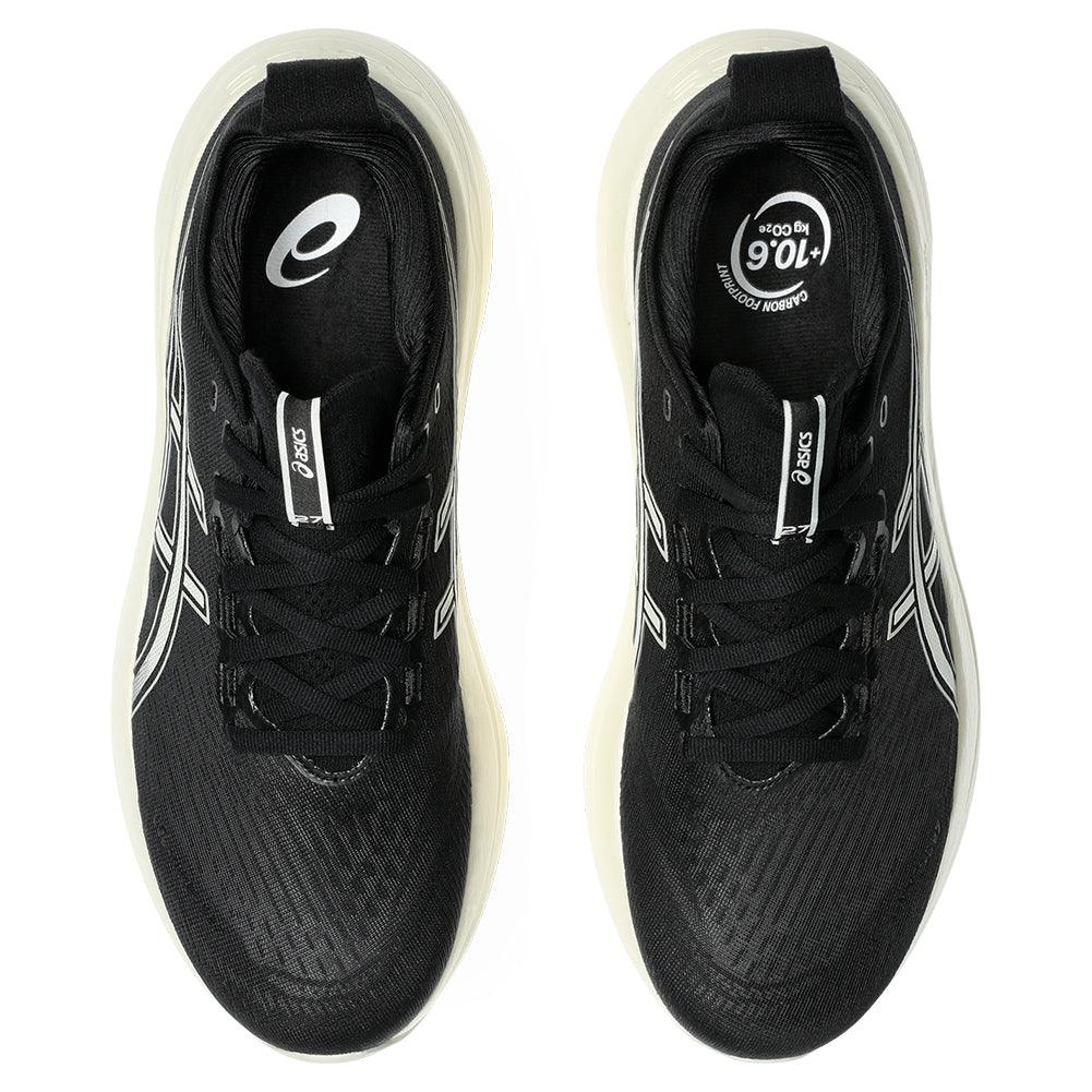 Men's GEL - Nimbus 27 Running Shoes Black and Lake Grey - Bell Racket Store
