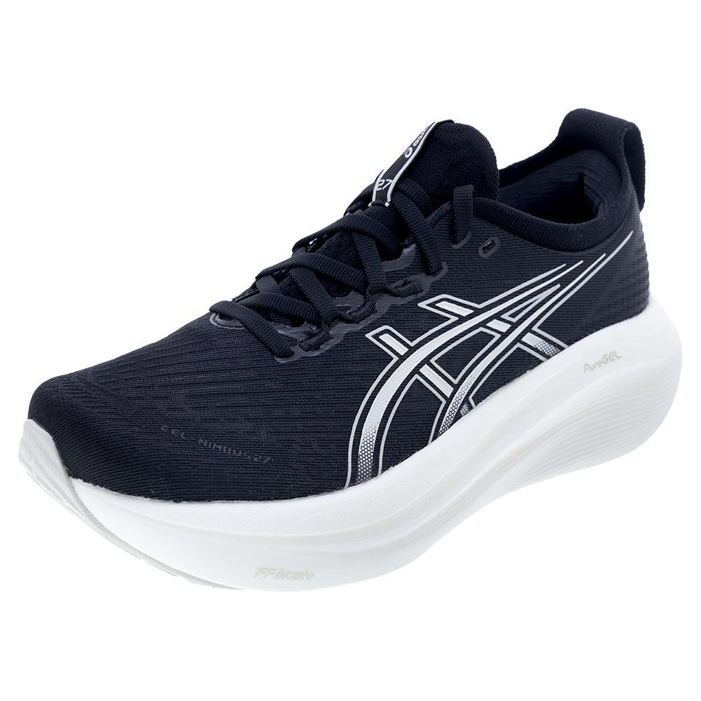 Men's GEL - Nimbus 27 Running Shoes Black and Lake Grey - Bell Racket Store
