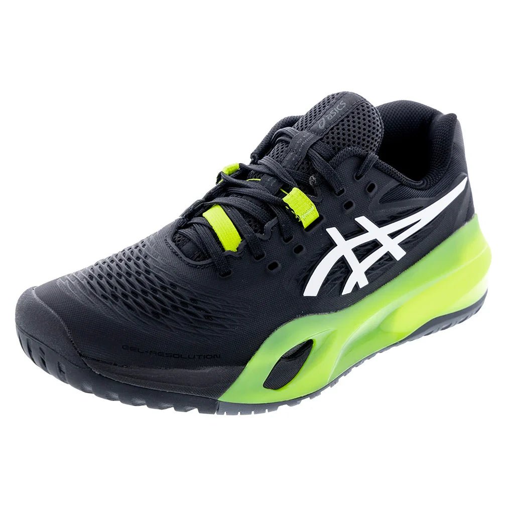 Men's GEL - Resolution X Tennis Shoes Black and White - Bell Racket Store