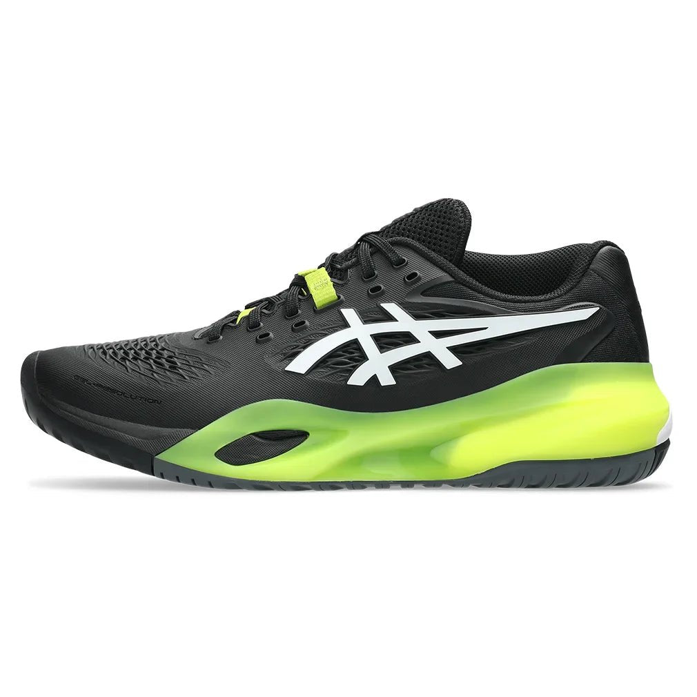 Men's GEL - Resolution X Tennis Shoes Black and White - Bell Racket Store