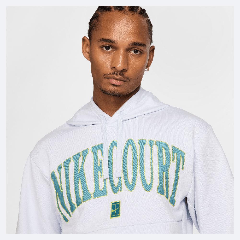 Men's Heritage Dri - FIT Fleece Tennis Hoodie Football Grey and Mineral Teal - Bell Racket Store