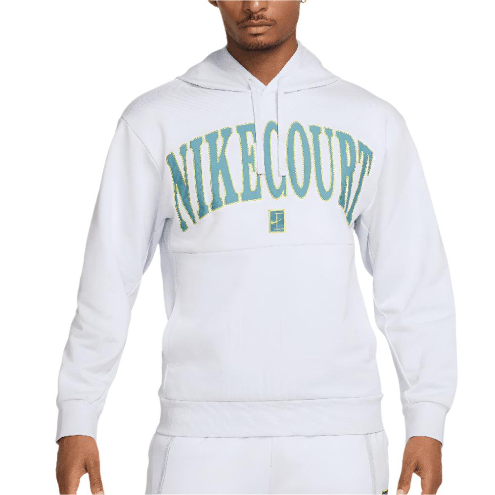Men's Heritage Dri - FIT Fleece Tennis Hoodie Football Grey and Mineral Teal - Bell Racket Store