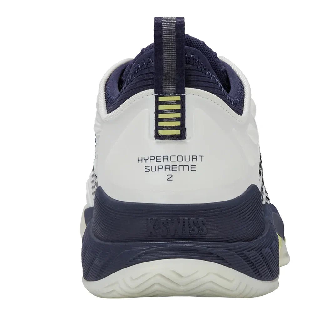 Men's Hypercourt Supreme 2 Tennis Shoes Blanc de Blanc and Naval Academy - Bell Racket Store